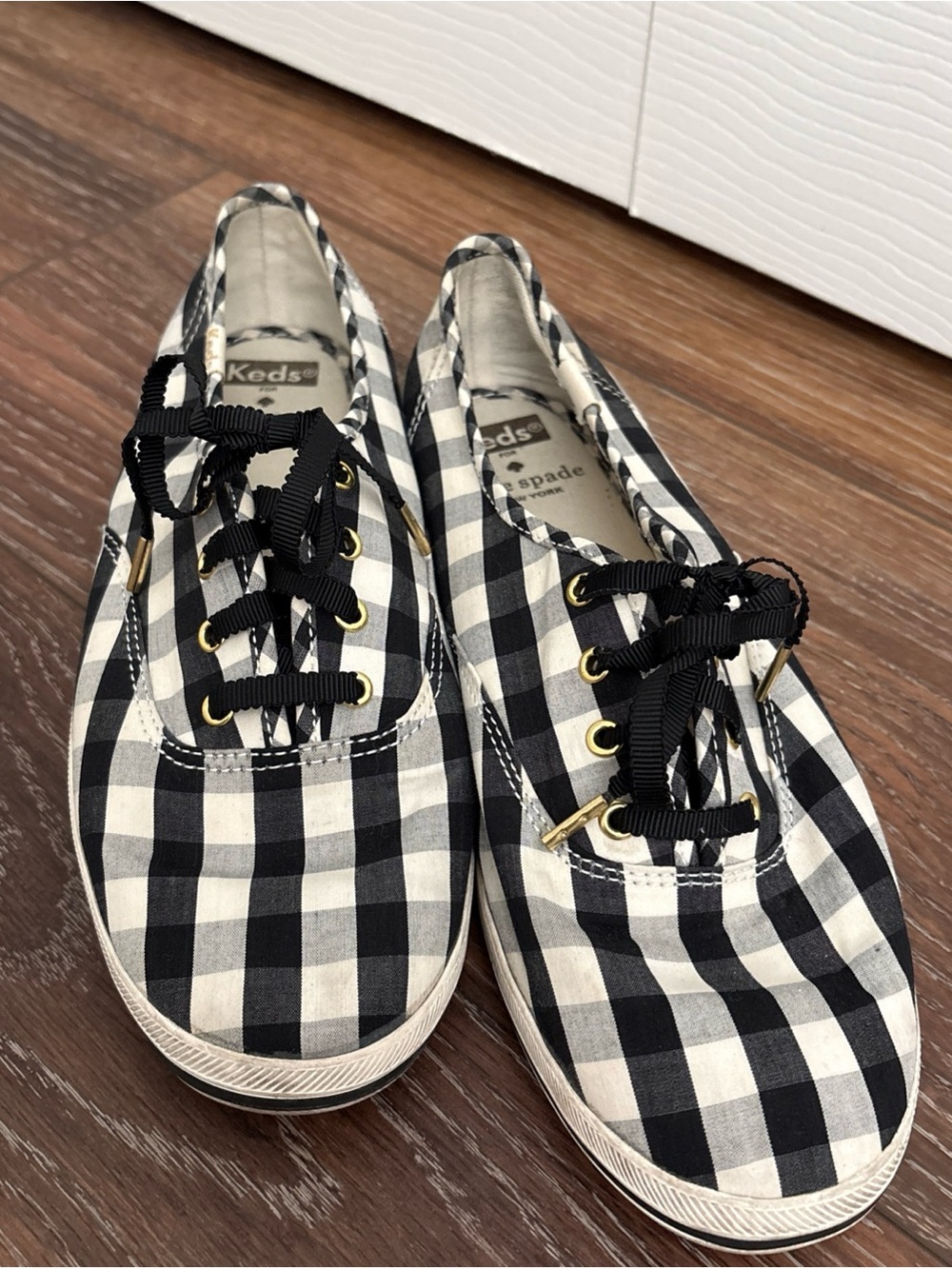 Keds x Kate Spade Black & White Gingham Sneakers
